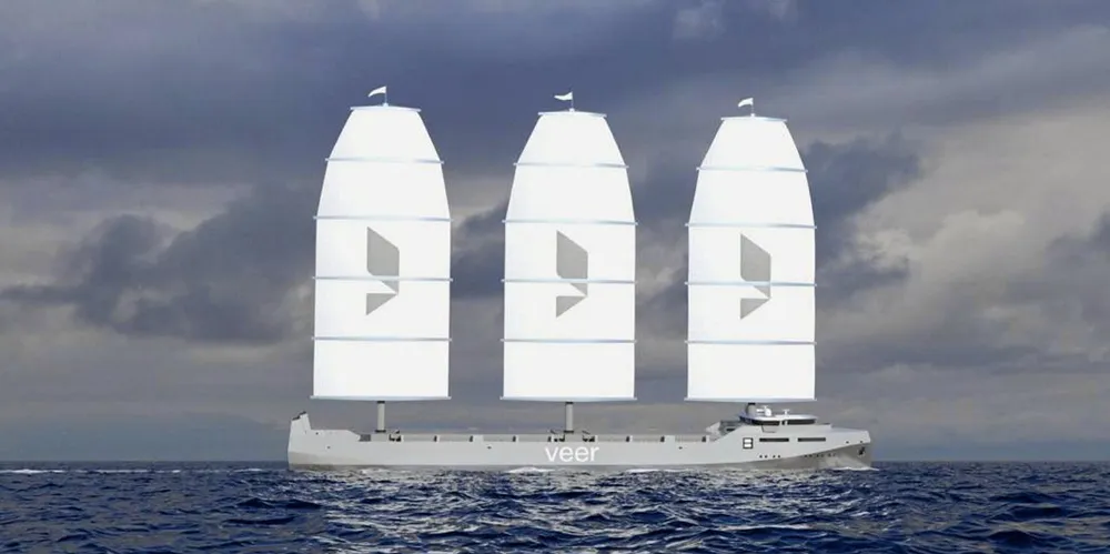 The Veer design for 100-teu ships that Costa Rica-based SailCargo hopes to build within three years.