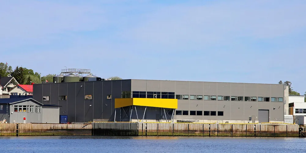Hvitfiskfabrikken Primex i Myre havn.