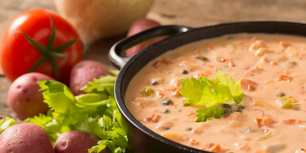 Pike Place Chowder's smoked salmon chowder.