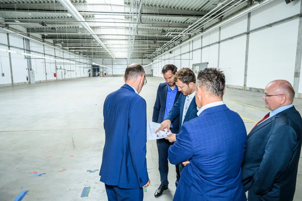 A site visit to the industrial hall where Enertrag plans to install the 130MW green hydrogen plant