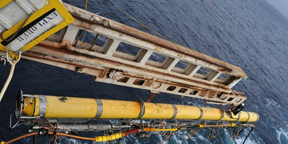 MER FORSKNING: Havforskningsinstituttet styrker sin forskning på skremme-effekt av seismikk på fisk. På bildet ser vi en seismikk-kanon fra Ocean Explorer.
