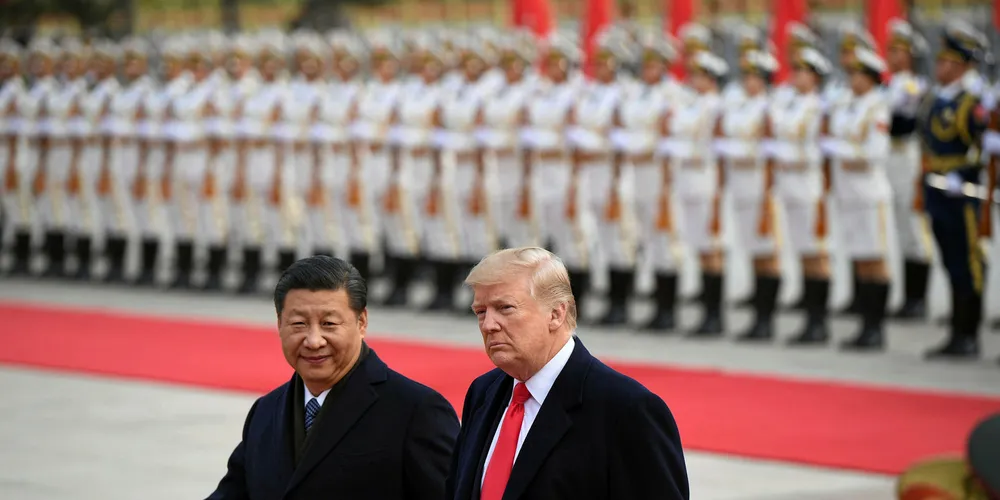 Fossil-focused US President Donald Trump and China's President Xi Jinping.