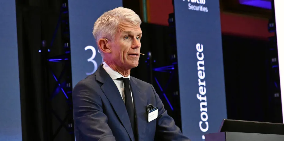 Pareto Securities CEO Christian Jomaas opens the conference in Oslo.