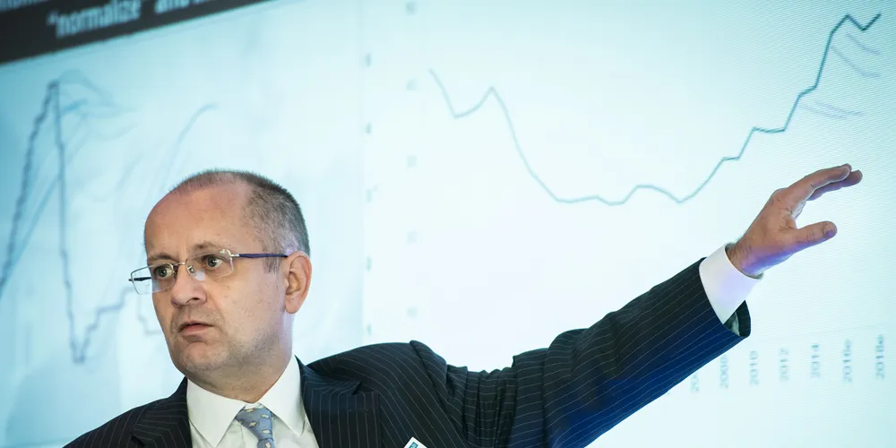 DnB's Dag Sletmo at the IntraFish Seafood Investor Forum.
