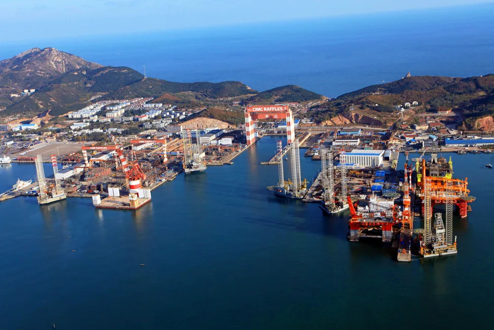 Limited capacity: CIMC Raffles yard in eastern China’s Shandong province.