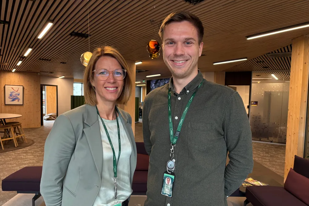 Konsernsjef Ragnhild Janbu Fresvik og bærekraftsansvarlig Daniel Tvedt Syslak i Eviny røper en offensiv plan for bærekraftig prosjektutvikling.