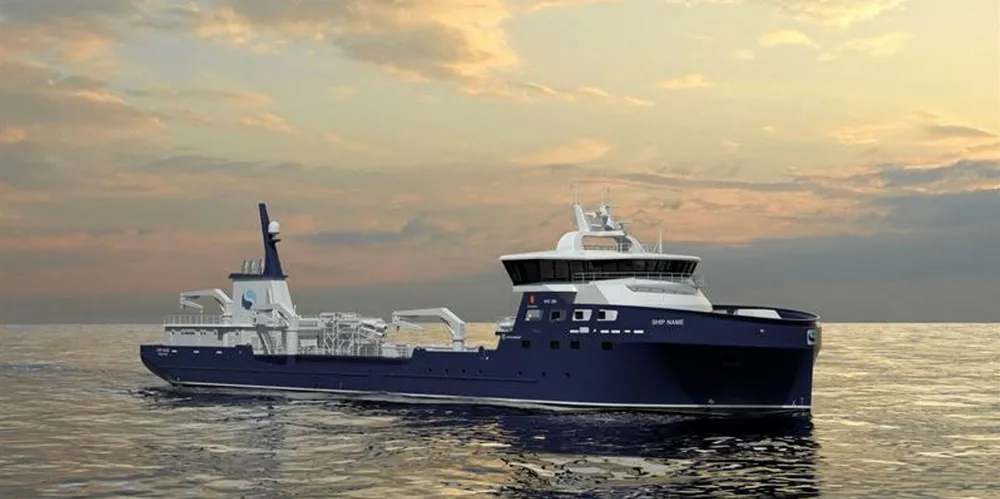 Den nye brønnbåten (Live Fish Carrier) er av Kongsberg design type NVC 390.