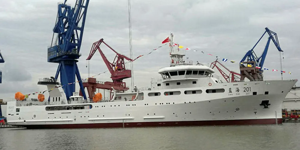 Chinese research vessel.