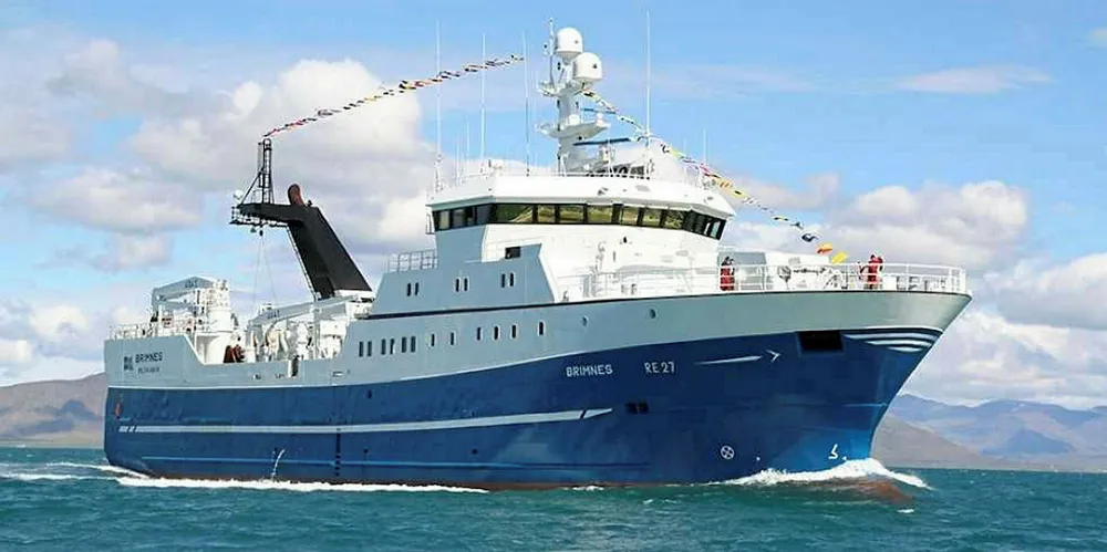 The 70-meter trawler Brimnes, built in 2002, was acquired by Norebo Group in 2018, and refitted for fishing northern shrimp (Pandalus borealis) in the Barents Sea. The vessel has been renamed Spitsbergen.