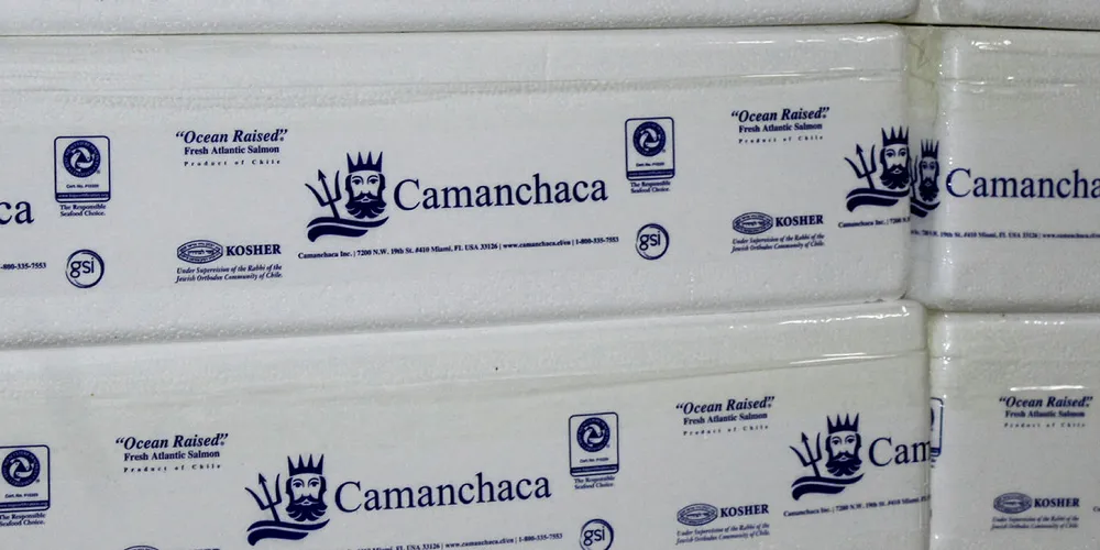 Camanchaca salmon boxes.