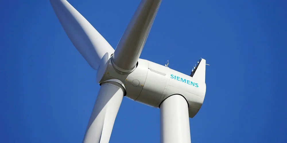 Skotske GIG må vente med bygging til Olje- og energidepartementet har behandlet de 25 klagene. Tysvær vindkraftverk er planlagt med 11 Siemens Gamesa 4.3 MW vindturbiner. Foto: Siemens