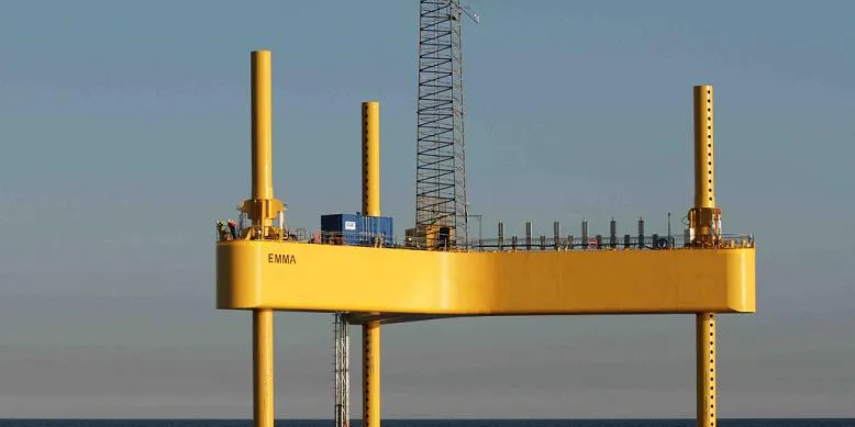 Self-installing jacket foundation in place at E.ON's Swedish site