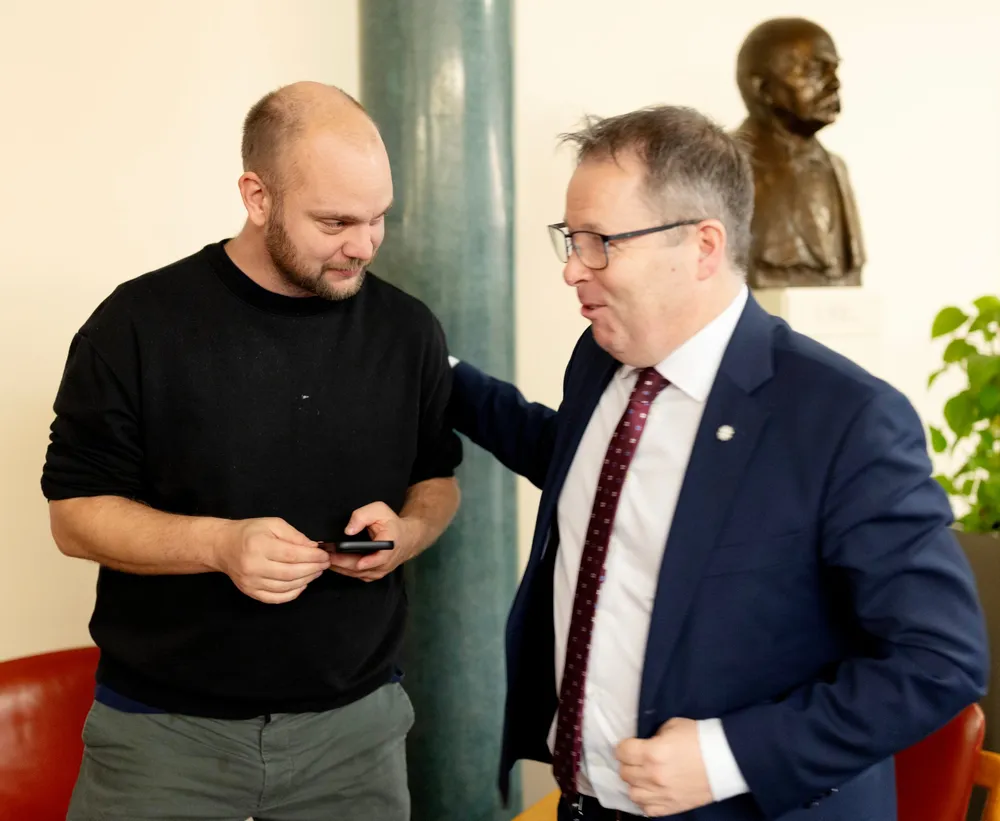 Mimir Kristjansson fra Rødt og Bjørn Arild Gram fra Senterpartiet er blant finanspolitikerne som de neste ukene må bli enige om statsbudsjettet.