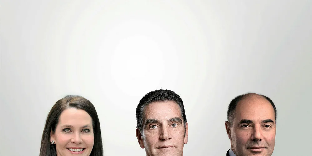 GWS Ambassadors (l-r) Anja-Isabel Dotzenrath, CEO at E.ON Climate & Renewables, Enercon managing director Hans-Dieter Kettwig and Philippe Kavafyan, CEO at MHI Vestas.