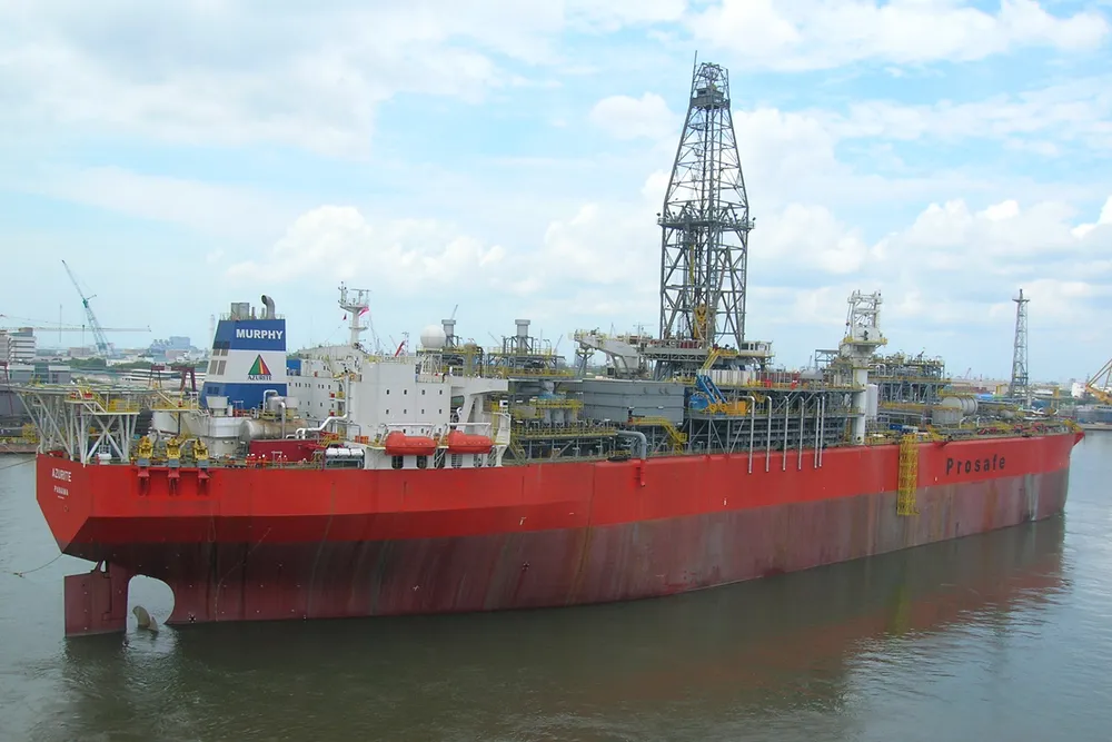 The Azurite floating, drilling, production, storage and offloading ship: owned by Prosafe Production