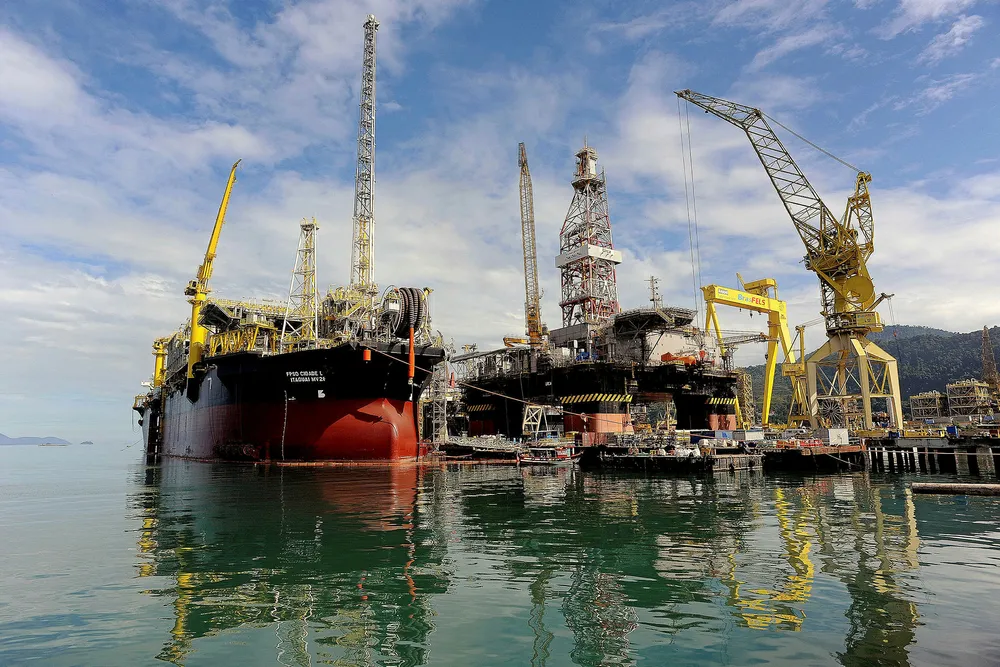Unfinished business: the semisub Urca at the BrasFels shipyard in Brazil