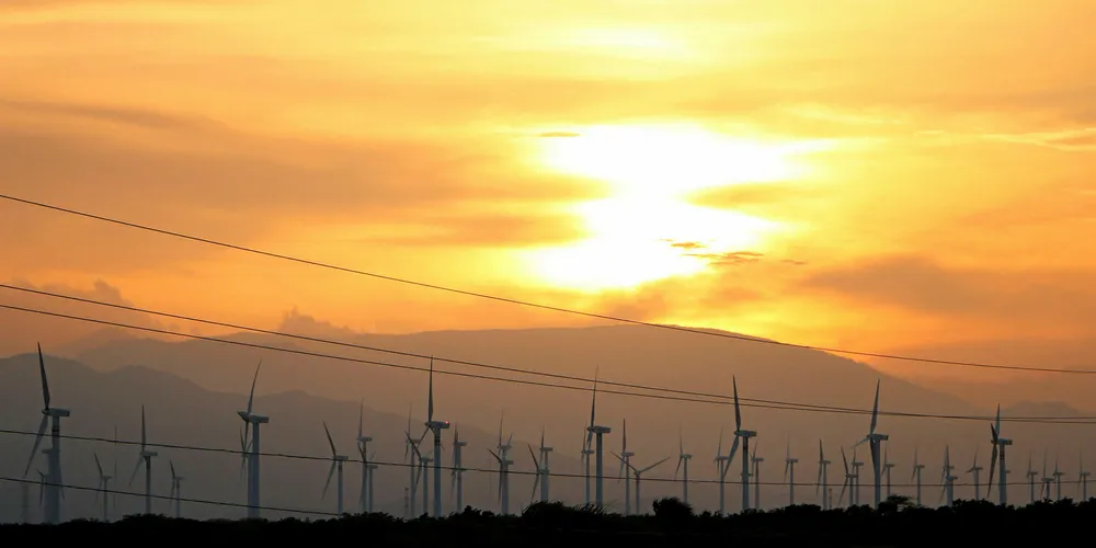 A wind farm in La Ventosa, Juchitan community, Oaxaca State, Mexico.