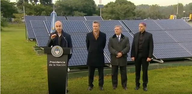 Argentina's President Mauricio Macri launches the country's 1GW tender