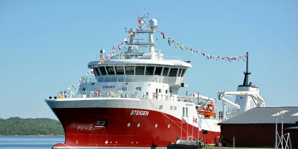 Steigen ble døpt i juni i fjor. Når har Norsk Fisketransport bestilt en helt lik båt som skal leveres i juni 2020.