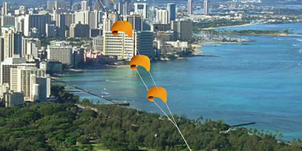 Vision of high-altitude wind power sets kites flying