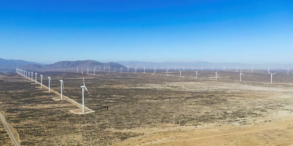 Cabo Leones wind cluster in Chile's Atacama Desert
