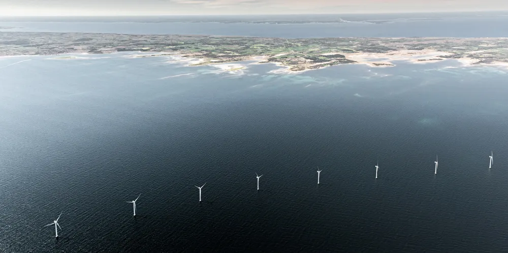 RWE's Karehamn wind farm in Sweden near the site of OX2's planned Aurora project