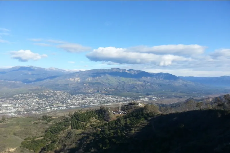 Ventura project: the location of the newly-producing C&H-18 well, with the town of Paulo Alto in the background.
