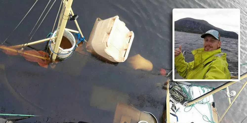 SANK: Dette synet møtte Tommy Syversen da han skulle ut og trekke teinene sine en tidlig morgen i oktober. Nå håper han sjarken kan berges.