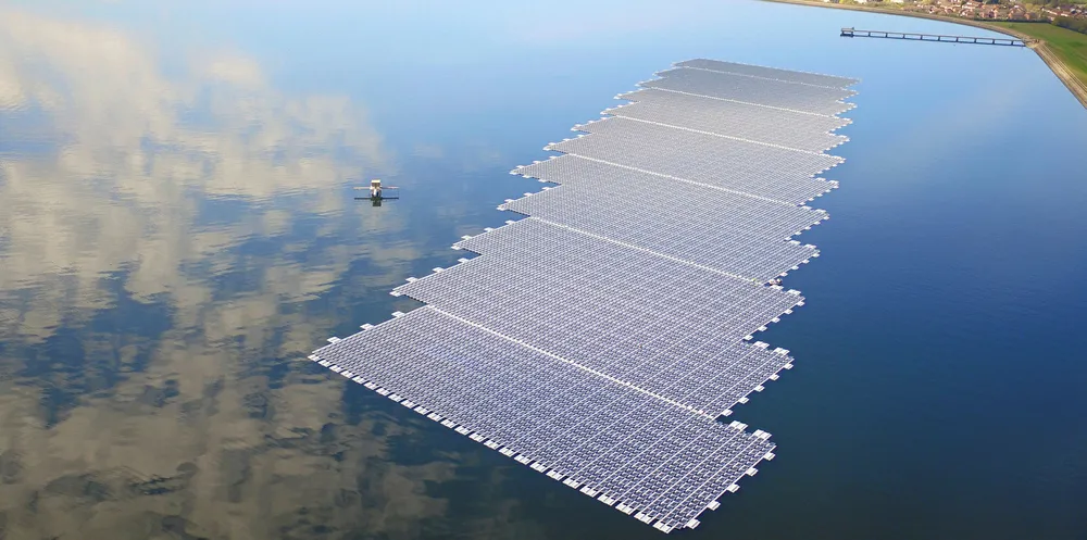A Lightsource BP-owned floating solar project in the UK.