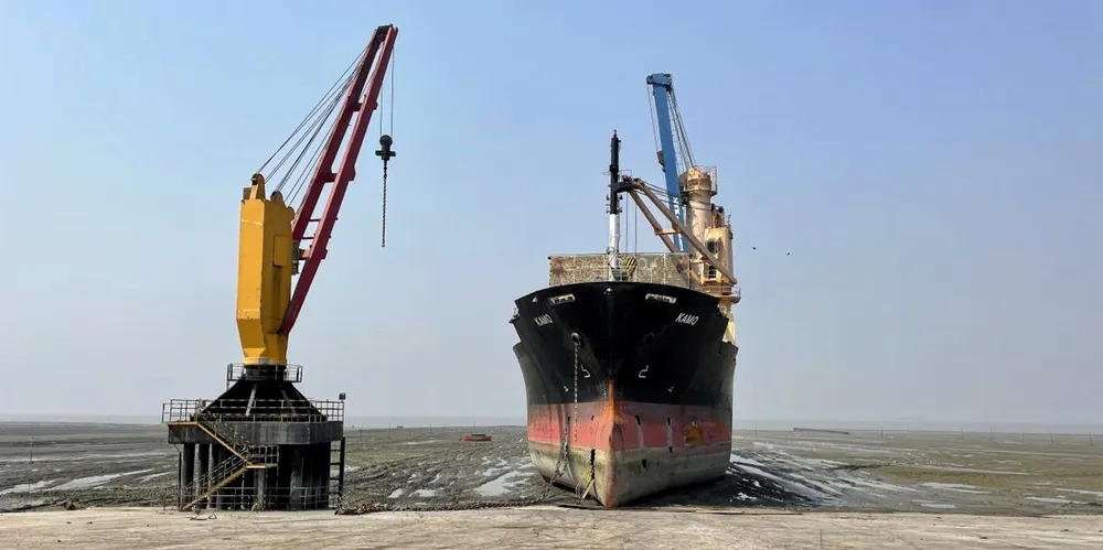 Ship recyclers in India are struggling to compete against cheaply imported Chinese steel.