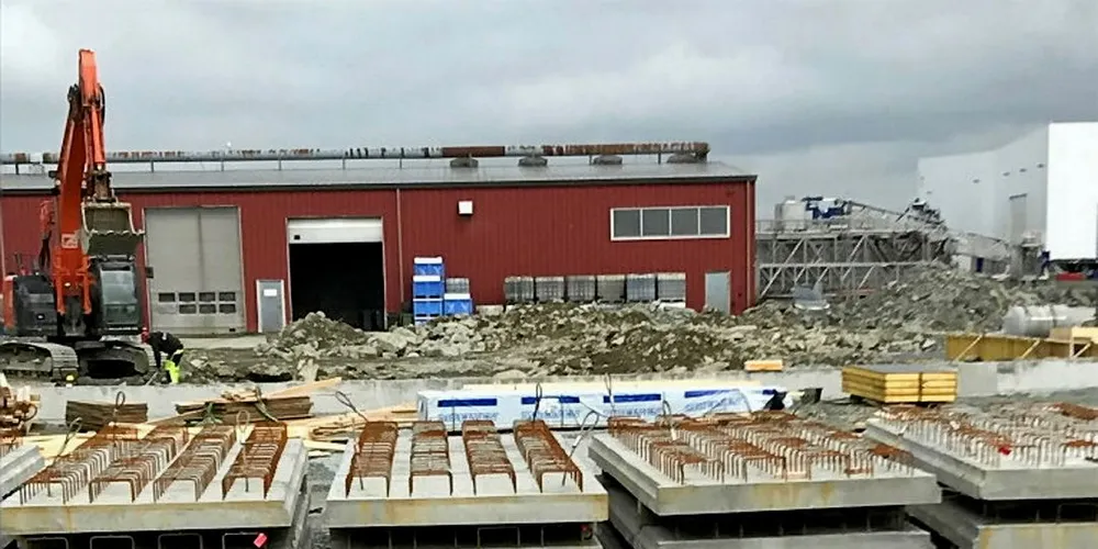Nergård Karmøy under bygging.Foto: Privat