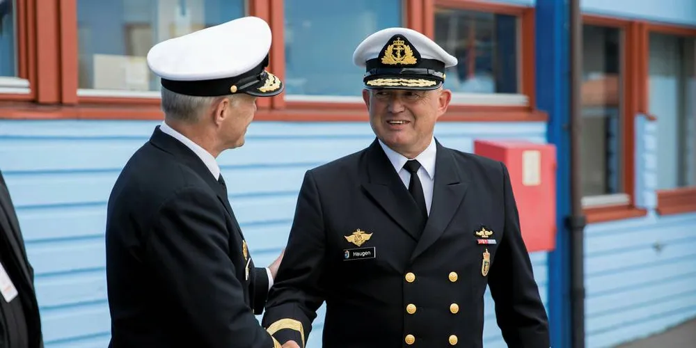 SJEF KYSTVAKTEN: Ottar Haugen ble i dag innsatt som den nye sjef Kystvakten under en sermoni på Sjøforsvarets kystvaktstasjon på Sortland.Foto: Oda Linnea Brekke Iden/Sjøforsvaret
