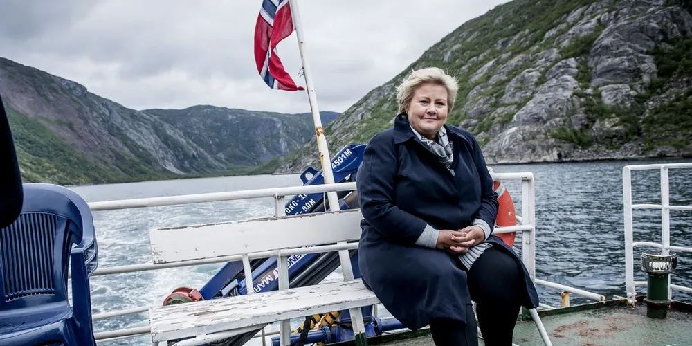 Erna Solberg har jobba hardt med å nå ut med bodskapen sin i lokalvalkampen. Her frå då ho var i Narvik i forrige veke. Foto: Gorm K. Gaare, DN