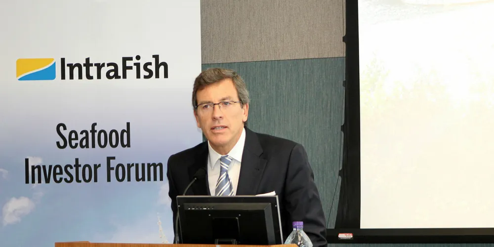 Camanchaca CEO Ricardo Garcia at the IntraFish London Investor Forum 2017.