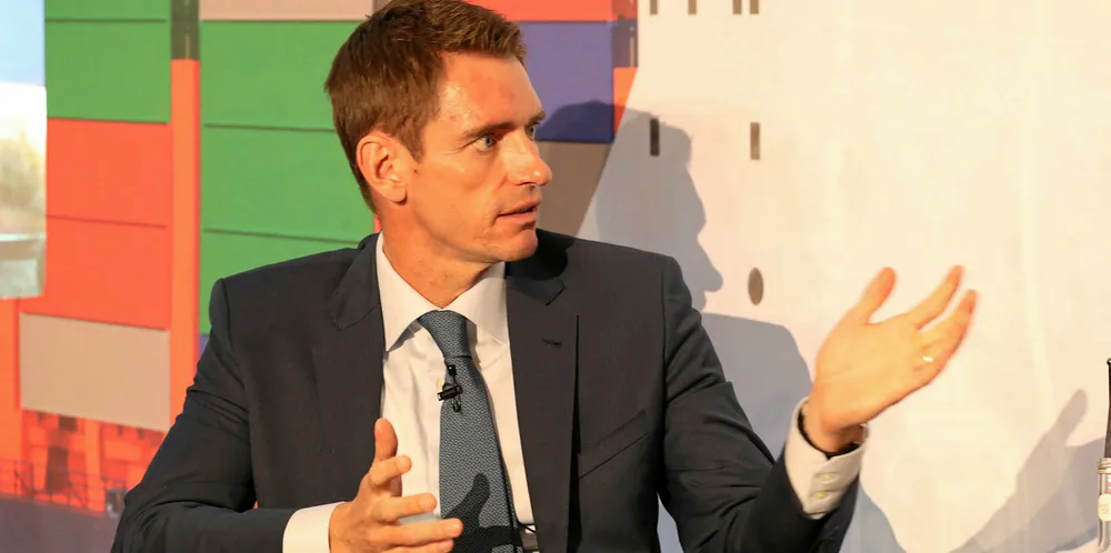 Rasmus Bach Nielsen, head of wet freight, Trafigura, speaking at an ABS seminar in London yesterday.