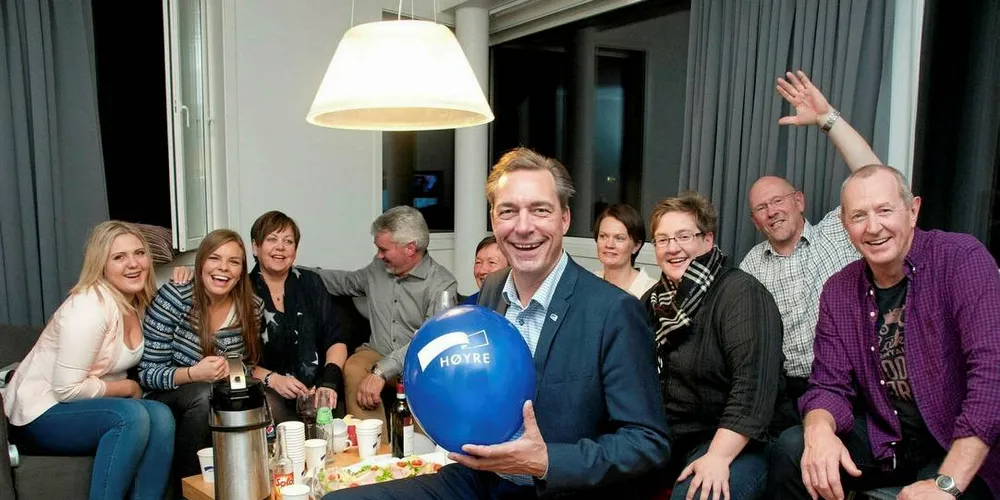 VALGVINNER: Frank Bakke-Jensen feiret en stor valgseieren for fire år siden. Nå er hans stortingsplass usikker, ifølge de seneste meningsmålingene.Foto: Martin Gramnæs/SØR-VARANGER AVIS