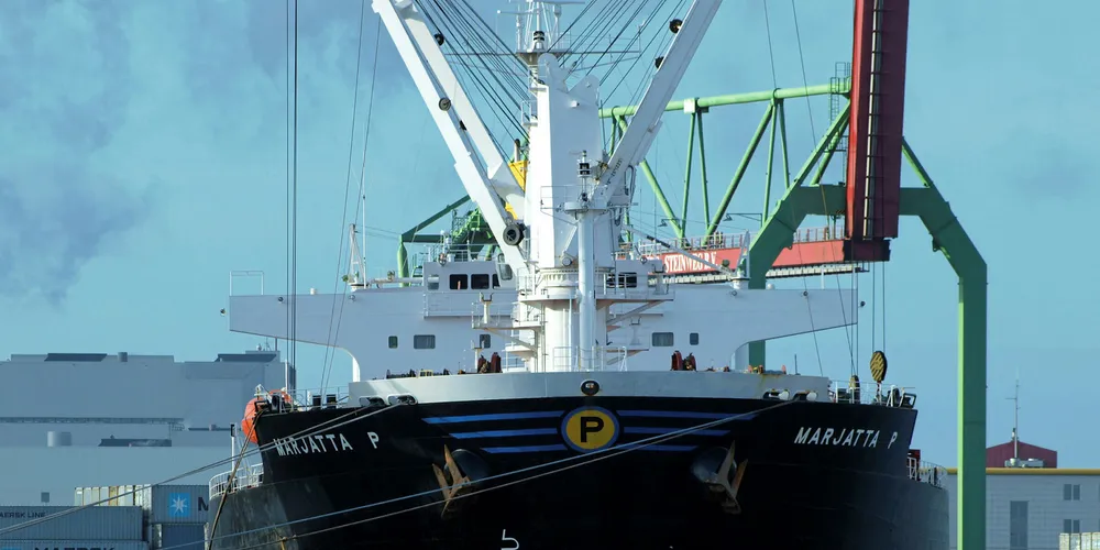 Meghna's 56,000-dwt Ocean Rose (ex-Marjatta P, built 2006). It is one of the nine supramax bulkers the company owns