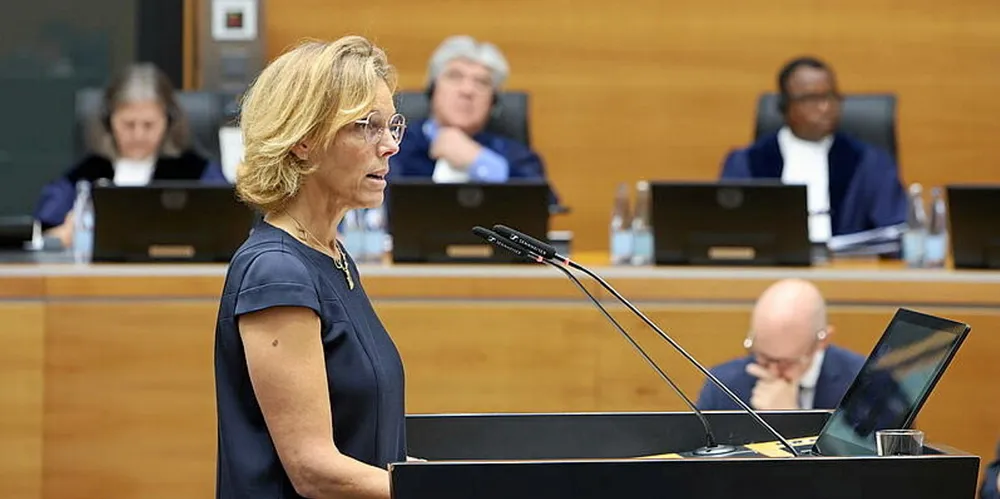 Annabel Rossi, head of legal affairs at the Luxembourg maritime administration, addresses ITLOS over the Zheng He dispute.