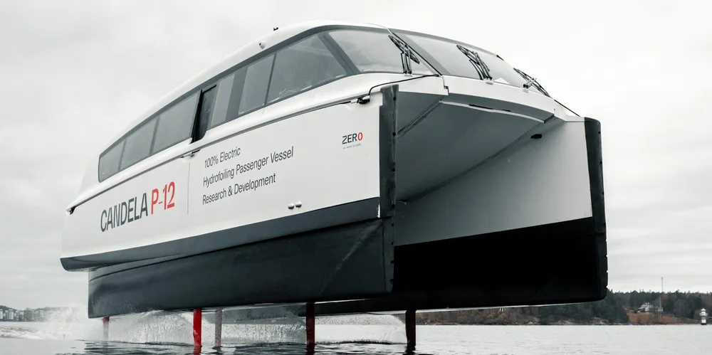 Candela’s P-12 Shuttle uses computer-controlled wings beneath the hull to enable it to travel above the water surface at high speeds, reducing friction considerably.