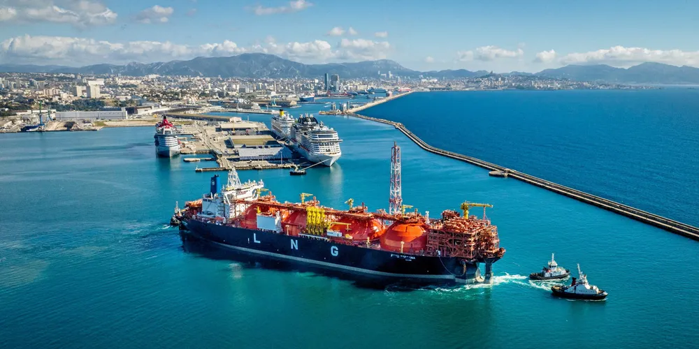 FSRU Toscana left Marseille on Monday and is due back in Italy on Wednesday.