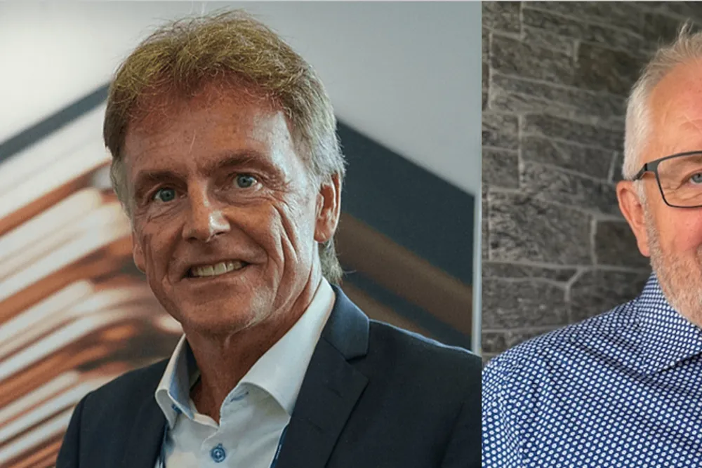Inge Bøen, daglig leder i Hydroniq Coolers (venstre) og Brynje Vethe, styreleder i Weldteam.