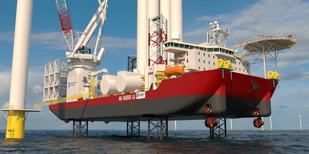 Dominion Energy's under-construction wind turbine installation vessel Charybdis will head to New London, Connecticut, after completion in 2023.