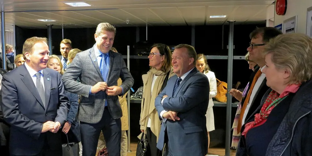 Dei nordiske statsministraneStefan Löfven, Bjarni Benediktsson, Lars Løkke Rasmussen og Erna SolbergFoto: Nils Torsvik