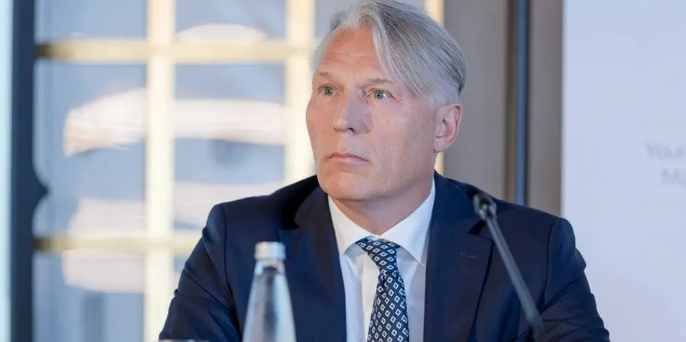 Angelicoussis Group deputy chief executive Sveinung Stohle speaks at the Capital Link Maritime Leaders Summit.