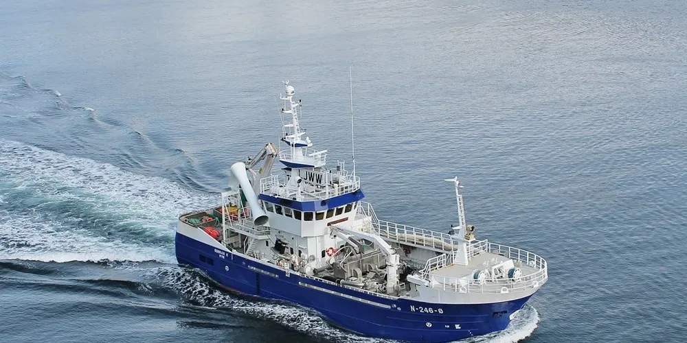 Kystnotbåten «Gunnar K» fra Vesterålen fisker for tida sei utenfor Finnmark. Foto: Frode Adolfsen