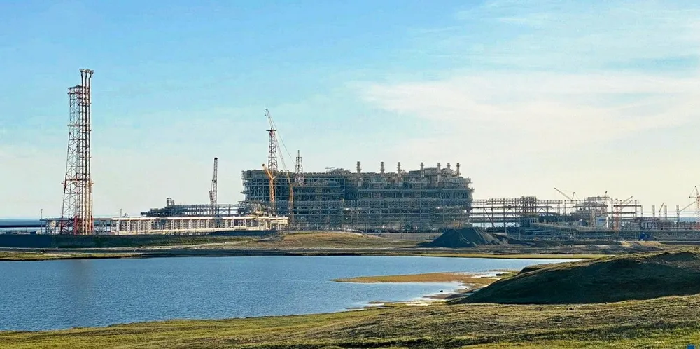 A second gravity-based structure housing Arctic LNG 2's next liquefaction train arrived at the project site this month.