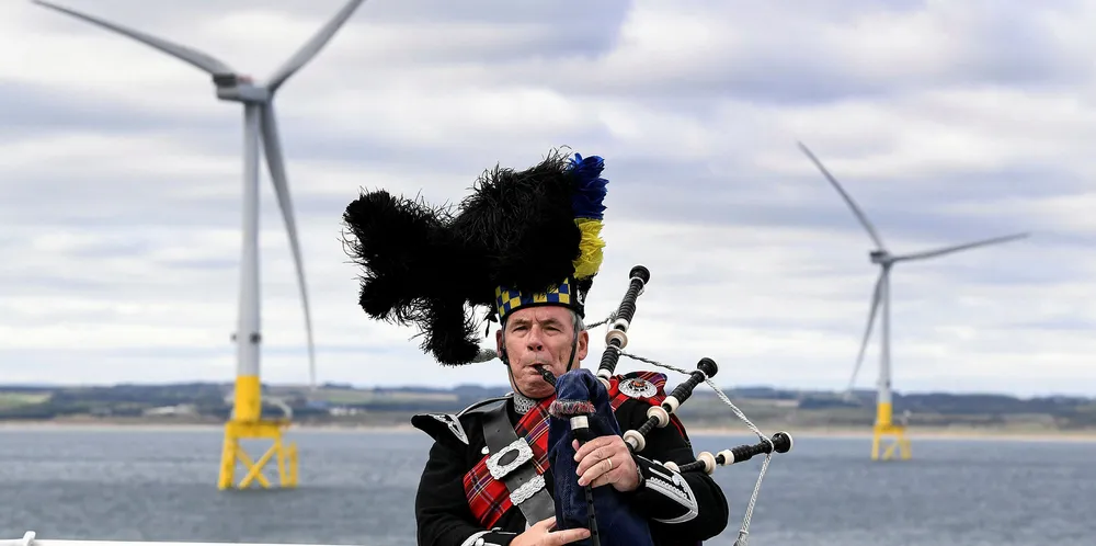 Piper Norman Fiddes attends the opening of The European Offshore Wind Deployment Centre located in Aberdeen Bay.