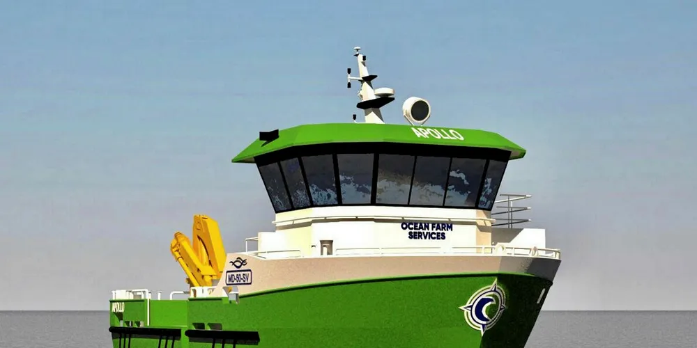 Ocean Farm Services' model vessel.