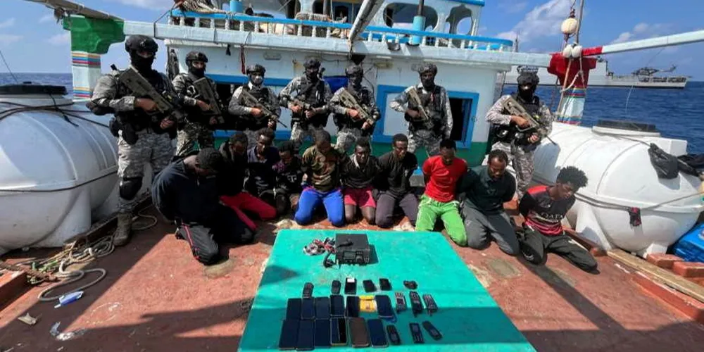 Indian Navy commandoes capture Somali pirates who seized a fishing boat in the Indian Ocean.