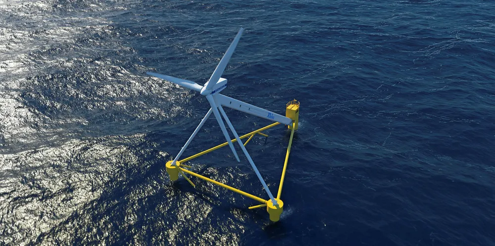 CGI of X1Wind's PivotBuoy floating wind concept